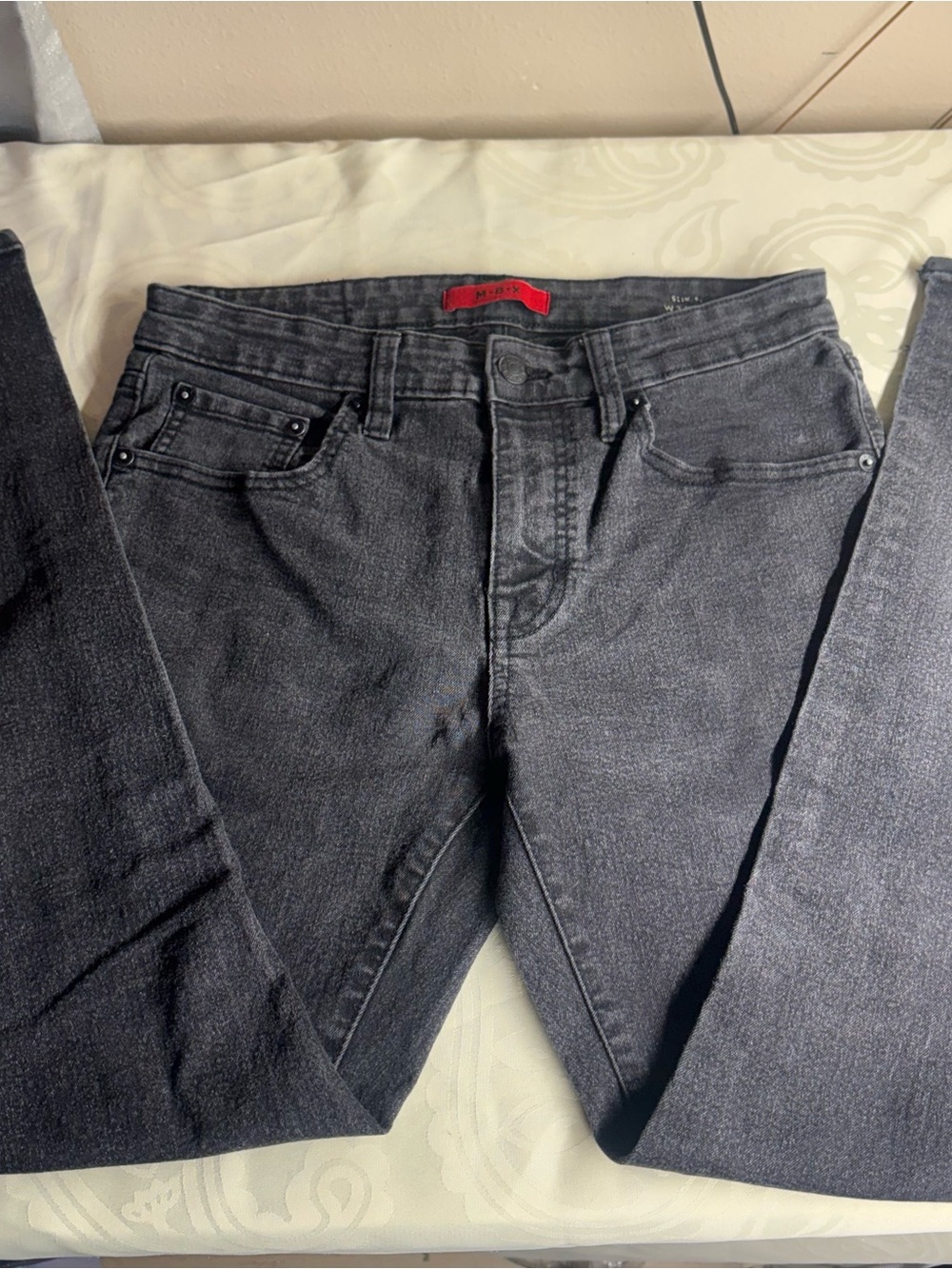 Slim Fit Men’s Jeans in Charcoal Gray